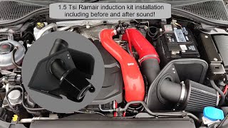 15 Tsi Ramair Induction Kit Installation and BeforeAfter Sound [upl. by Pratte]