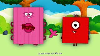 FUNNY NUMBERBLOCKS MULTIPLICATION Full Thousand  BIG NUMBERSMULTIPLY  GIANT NUMBER ColorArtid [upl. by Assilak]