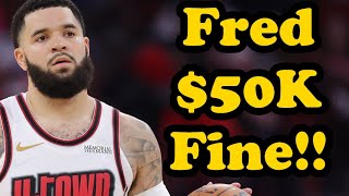 Fred VanVleet Ejected and Fined 50K Houston Rockets Surprising Season Continuesquot [upl. by Landmeier98]