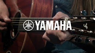 Yamaha FS850 All Mahogany Acoustic Natural  Gear4music demo [upl. by Concoff533]