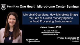 Microbial Guardians How Microbiota Shape the Fate of Listeria in Food Processing  Jasna Kovac PhD [upl. by Emmott]