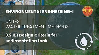 3231 Design criteria for sedimentation tank  CE602 [upl. by Nomor]