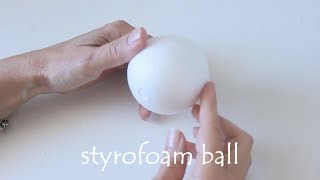 DIY  Christmas Ornaments with Styrofoam Balls  Christmas 2020  Easy Christmas Crafts [upl. by Carmita]