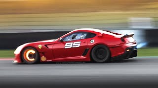 Ferrari XX Cars in action at Sunset 599XX FXX amp FXX K Evo Red Hot Brakes Flames amp Pure Sounds [upl. by Levitt]