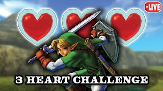 Zelda Ocarina of Time 3 Heart Challenge LIVE [upl. by Herrle]