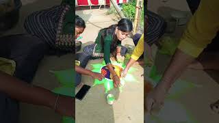 Mayura chulia kanha shortvideo rangoli statusvideo rangoli design odia viral bhajan [upl. by Mccurdy]