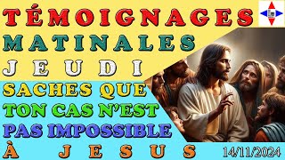 🙏DES TÉMOIGNAGES EDIFIANT POUR QUE TU SACHES QUE TON CAS NEST PAS IMPOSSIBLE A JESUS🙏 [upl. by Rashida553]