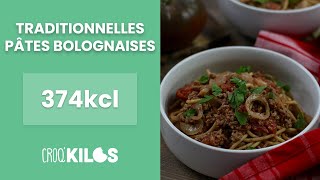 Traditionnelles pâtes à la bolognaise  CroqKilos [upl. by Sremmus785]