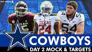 Dallas Cowboys Round 2 And 3 NFL Mock Draft amp Top Day 2 Draft Targets For 2024 NFL Draft [upl. by Kaufman]