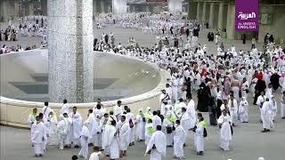 Hajj pilgrims symbolically ‘stone devil’ in last major ritual [upl. by Odelinda]