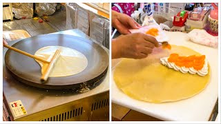 japanese street food  CREAMY CREPE compilation クレープ [upl. by Mahsih]