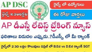 Ap Dsc 2019 Results వాయిదా Latest News today  Ap Dsc SGT  Railway jobs [upl. by Anwad]