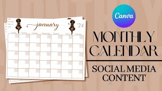 How To Design a Calendar in Canva [upl. by Ahtenak883]