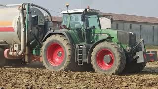 interramento liquame Bossini con fendt 930 vecchio stile [upl. by Nimzaj]