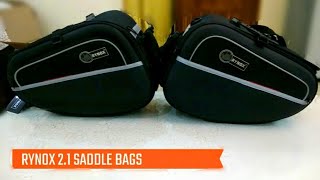 RYNOX v21 Saddle bags  Are they Worth  Unboxing amp 1st Impression [upl. by Greyson]