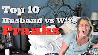 TOP 10 HUSBAND VS WIFE PRANKS OF 2017  Pranksters in Love [upl. by Nemlaz566]