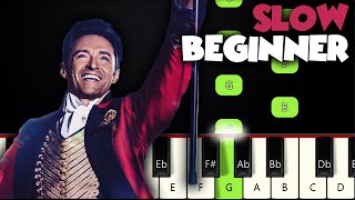 A Million Dreams  The Greatest Showman  BEGINNER PIANO TUTORIAL  SHEET MUSIC by Betacustic [upl. by Attenol]