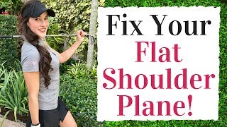 How To Fix Your Flat Shoulder Plane  Golf Fitness Tips [upl. by Riamo]