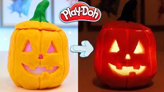 How to Make Real Glowing Play Doh Jack O Lantern [upl. by Denyse]