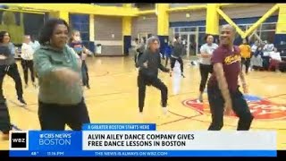 Alvin Ailey dancers give free lessons to community before Boston shows [upl. by Cuyler]