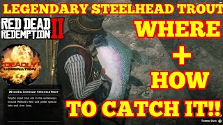 LEGENDARY STEELHEAD TROUT  WHERE AND HOW TO CATCH IT  RED DEAD REDEMPTION 2 [upl. by Leeban831]