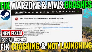 How to Fix Warzone 3 Crashing amp Not Launching  Easy FIX   ✅NEW UPDATED Solutions [upl. by Phelips459]