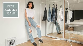 BEST JEANS  AGOLDE JEANS TRY ON AND REVIEW [upl. by Etac]