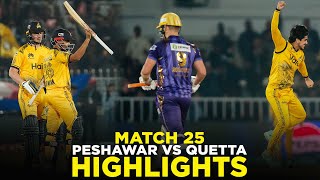 PSL 9  Full Highlights  Peshawar Zalmi vs Quetta Gladiators  Match 25  M2A1A [upl. by Ros]