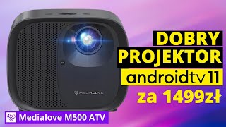 Test projektora z Android TV 11 czy Medialove M500ATV to dobry wybór [upl. by Refinneg]