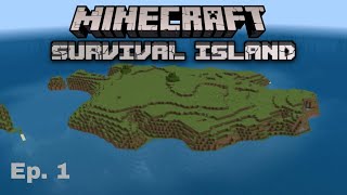 I stranded myself on an Island in Minecraft  Minecraft Survival Island Episode 1 [upl. by Tamarra]