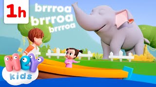 Sonidos de animales en canciones  Aprender Animales para Bebés  HeyKids  Canciones infantiles [upl. by Ihcas296]