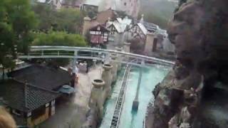 Atlantis Adventure Aquatrax coaster POV from Lotte World in Seoul [upl. by Vivianna]