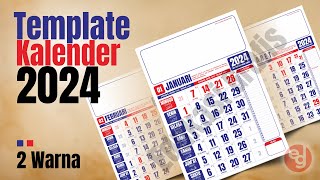 Template Kalender 2024  Format ke2  Free CDR CorelDraw File edukasigrafis [upl. by Bria]