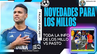 FALCAO DE NUEVO A MILLONARIOS SU REHABILITACIÓN  DETALLES DEL PARTIDO DE MILLONARIOS VS PASTO [upl. by Kcirdla371]