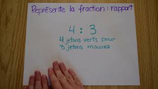 Mathématique  représenter une fraction sous forme de rapport [upl. by Lundin]