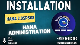 HANA 20 SPS08 INSTALLATION sap sapbasis saphana saptraining odiaengineer [upl. by Ynnaffit]