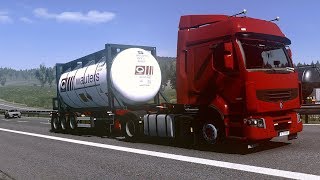 ETS2 Euro Truck Simulator 2 132  Renault Premium  Trailer Pacton Tank [upl. by Anilad89]