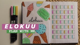 ELOKUU  bullet journal Suomi 2020 [upl. by Rhynd776]