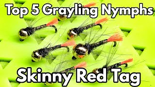 BEST 5 Grayling Nymphs Skinny Red Tag Euro Style Fly How To SBS [upl. by Dru]