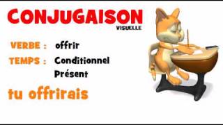 Conjugaison  offrir  Conditionnel Présent [upl. by Idou]