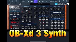 OBXd 3 Synthesizer by DiscoDSP  Walkthrough and Demo for the iPad [upl. by Anderer761]