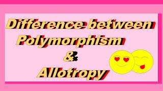 What is  Allotropy and Polymorphism in Crystals Definition Examples and Difference  Solid State [upl. by Molton]