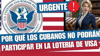 😲¿Por qué EEUU suspende la lotería de visa BOMBO para los cubanos [upl. by Coppock480]