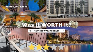 MARRIOTT Wakiki Beach Hotel  Full Room Tour  OAHU [upl. by Silsby]