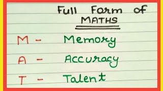 Full form of MATHSMATHS Full formMaths ka Full formKahanikatha928 [upl. by Roberson598]