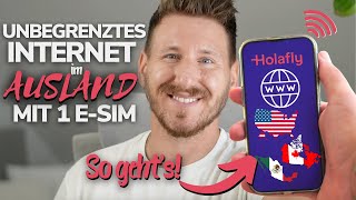 Mobiles Internet mit eSim Karte für USA Kanada und Mexiko  Holafly Nordamerika eSim [upl. by Nyrahs]