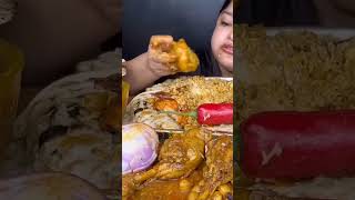 ASMR EATING SPICY MUTTONFAT CURRYBASMATI RICE shorts [upl. by Corwin]