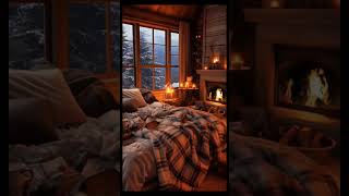 Relax and Unwind in a Cozy Winter Retreat Warmth by the Fireplace relax snowynights snow [upl. by Gereron]