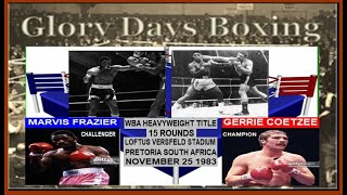 Glory Days BoxingCard amp Dice  Marvis Frazier vs Gerrie Coetzee 15 Rounds WBA Heavyweight Title [upl. by Aihgn]