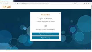 How to access SciVal remotely in Egypt Arabic Tutorial [upl. by Ellehcim479]